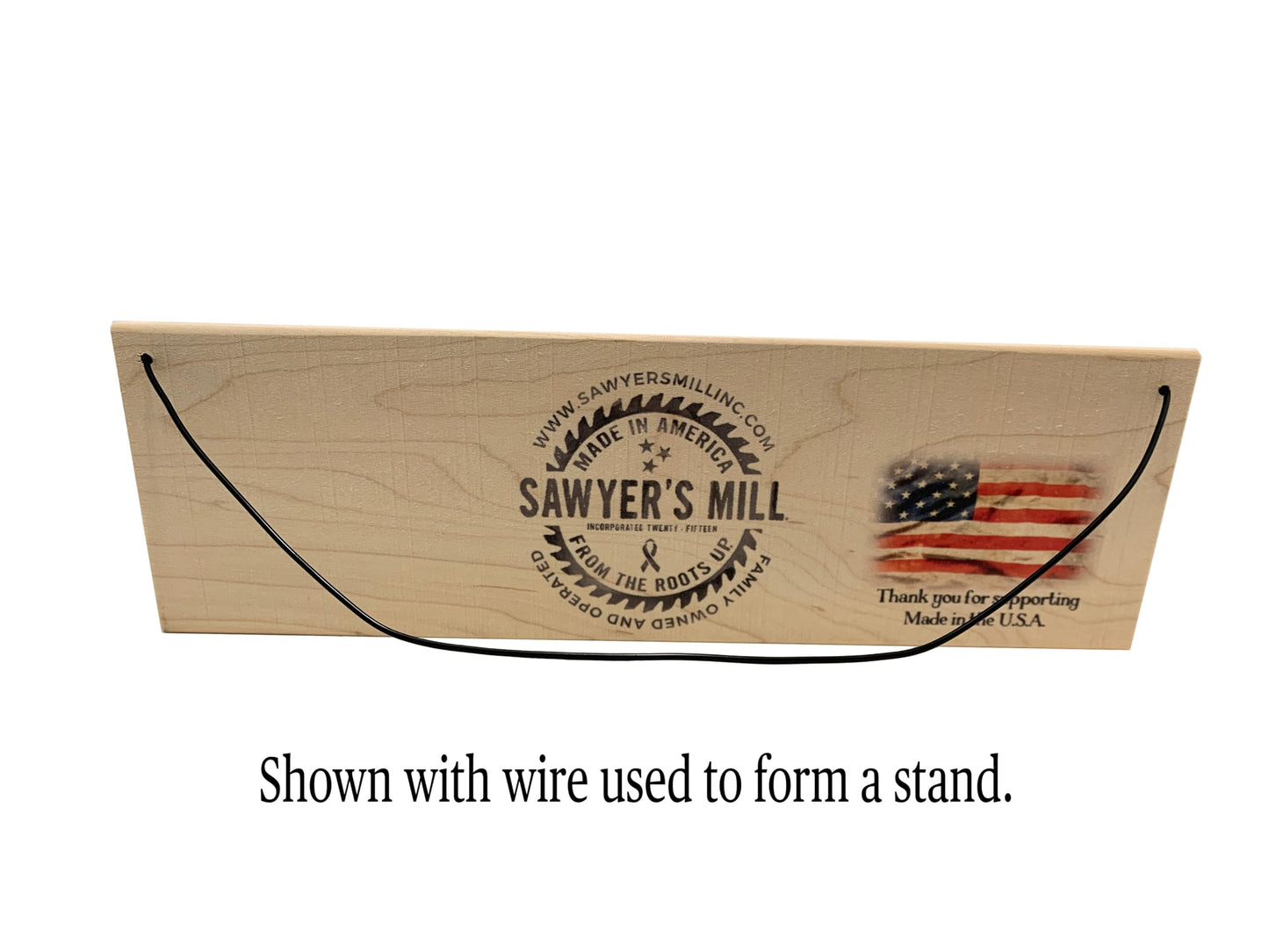 One Nation Under God | Handmade | Wood Sign | Wire Hanger/Stand | UV Printed | Solid Maple