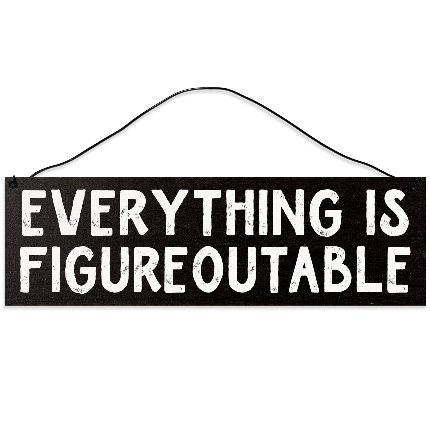 Figureoutable | Office Décor | Handmade | Wood Sign | Wire Hanger/Stand | UV Printed | Solid Maple