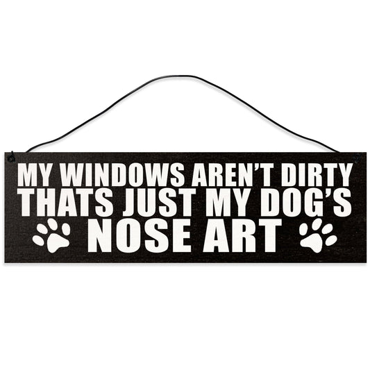 Dog's Nose Art | Handmade | Wood Sign | Wire Hanger/Stand | UV Printed | Solid Maple