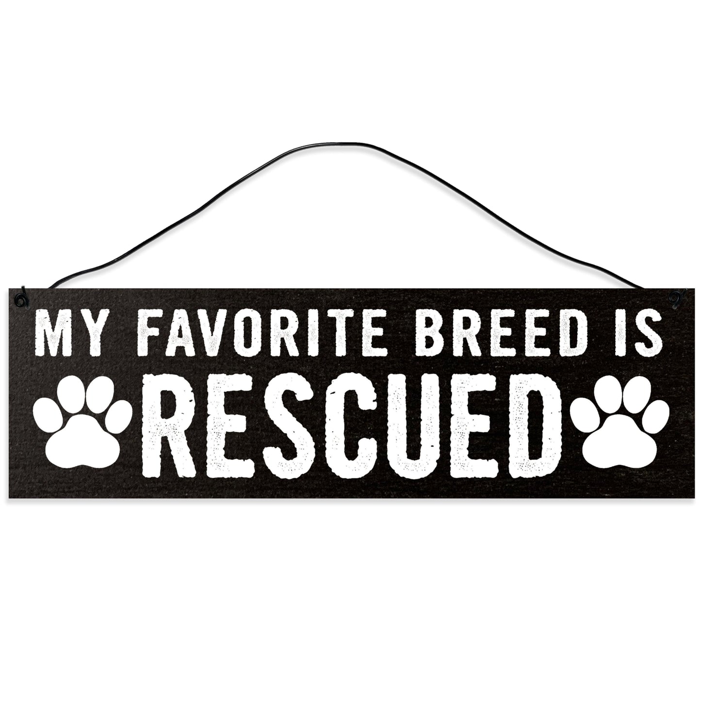 Rescued | Handmade | Wood Sign | Wire Hanger/Stand | UV Printed | Solid Maple