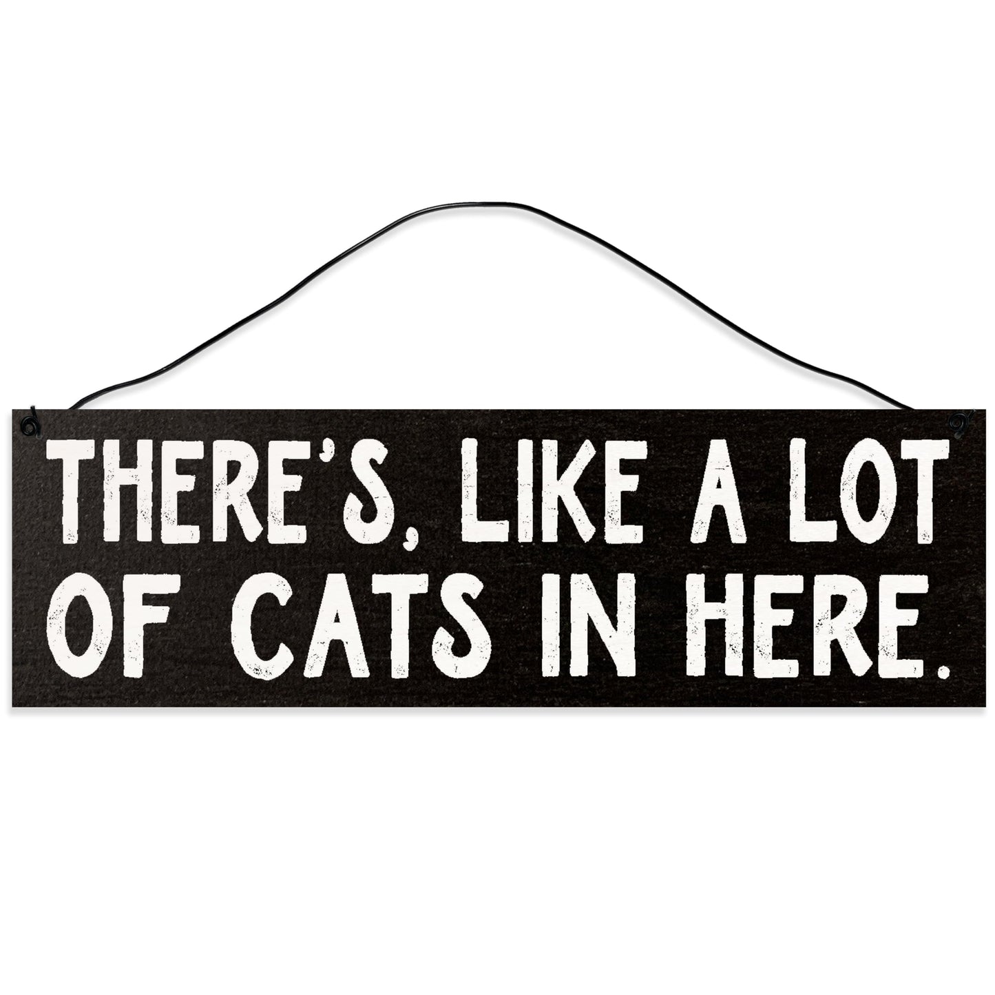 Lot of Cats | Handmade | Wood Sign | Wire Hanger/Stand | UV Printed | Solid Maple