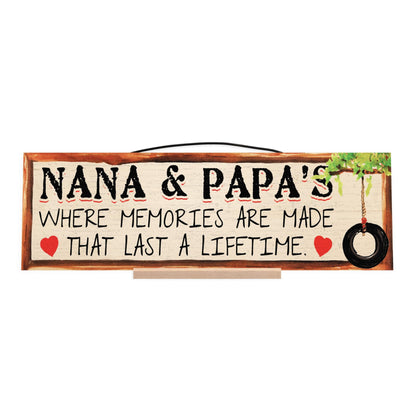 Nana and Papas. Memories made that Last a Lifetime | Custom Cabin Sign | Wood Sign | Cabin Decor | Mountain Decor | Man Cave | Lake House Decor | Rustic Wood Sign | Cottage Decor | Anniversary Gift