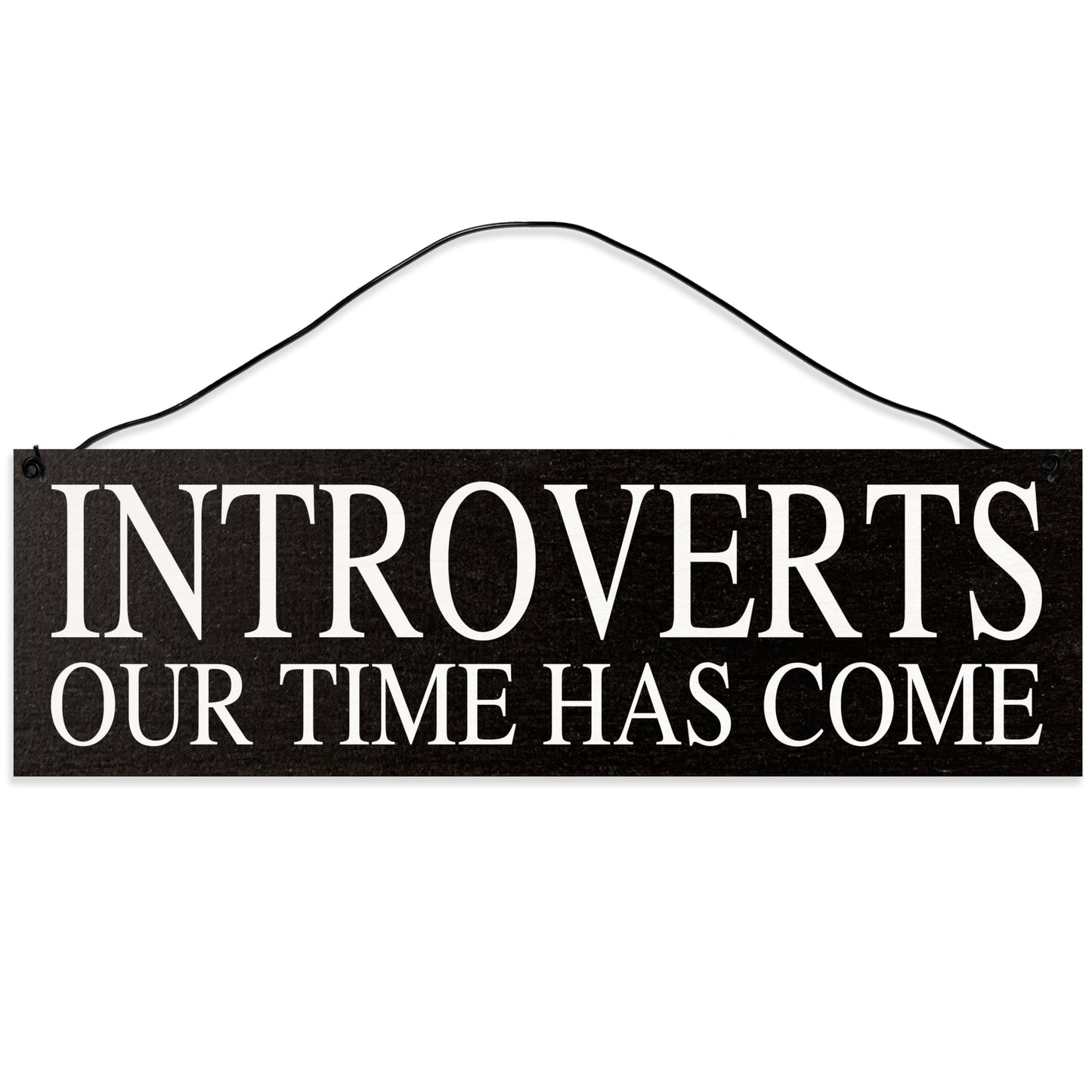 Introverts | Handmade | Wood Sign | Wire Hanger/Stand | UV Printed | Solid Maple