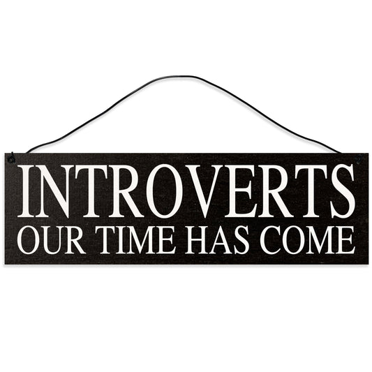 Introverts | Handmade | Wood Sign | Wire Hanger/Stand | UV Printed | Solid Maple