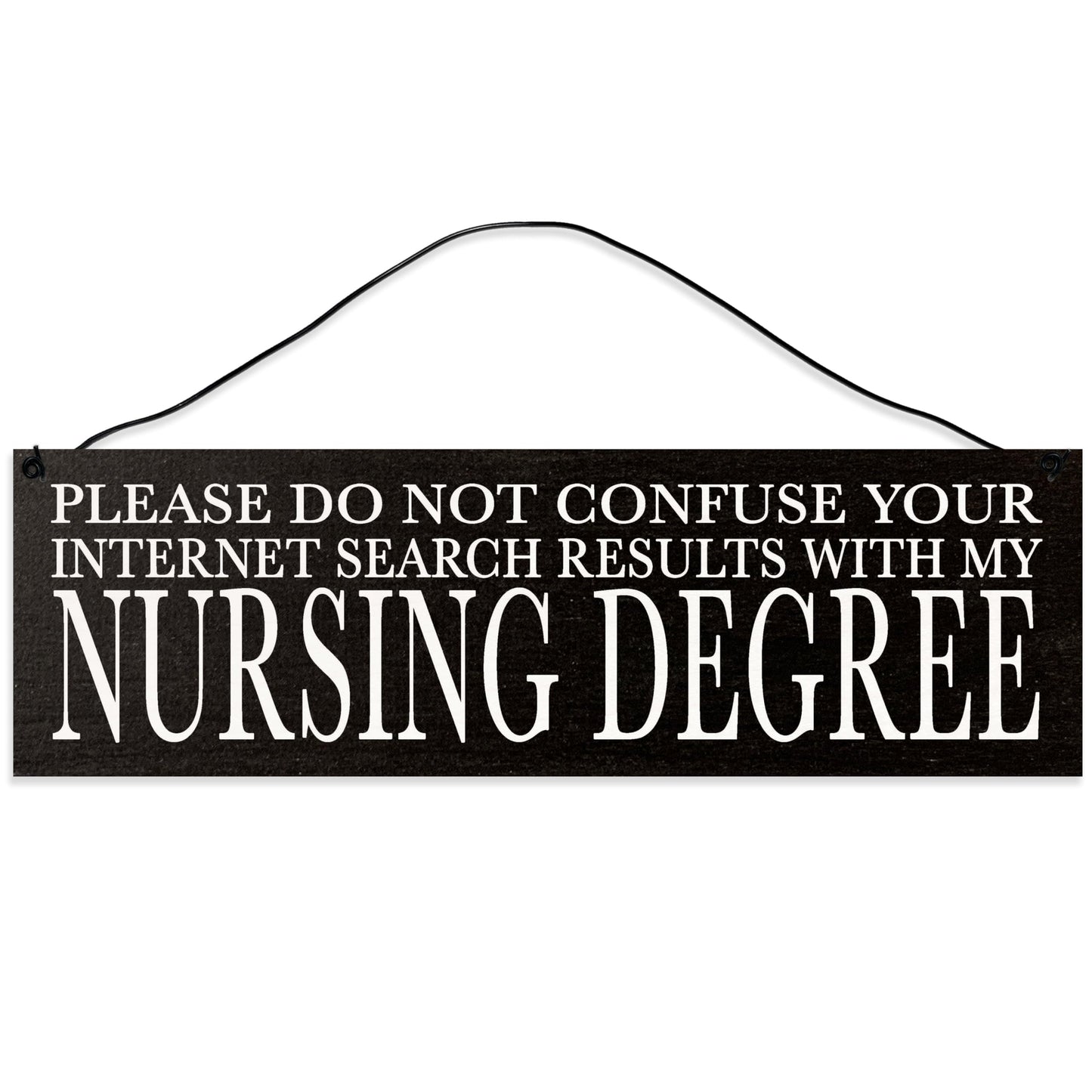Nursing Degree | Handmade | Wood Sign | Wire Hanger/Stand | UV Printed | Solid Maple
