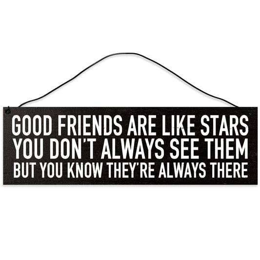 Good Friends | Handmade | Wood Sign | Wire Hanger/Stand | UV Printed | Solid Maple