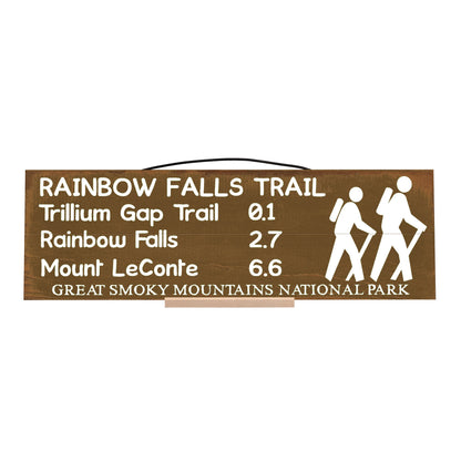 Rainbow Falls Trail Marker.